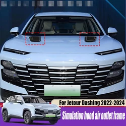 For Jetour Dashing 2022 2023 2024 ABS material engine hood simulation air outlet ventilation false exhaust outlet