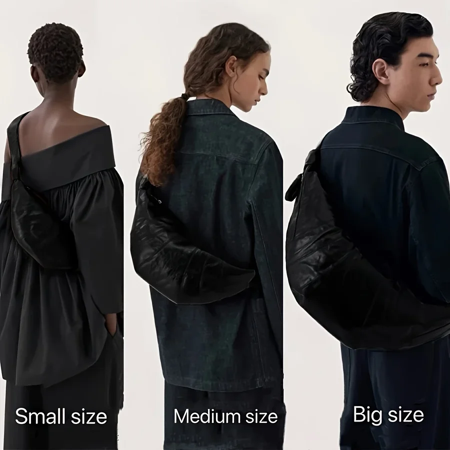 

2025 Hot-Sale LE HOT Y2K INS Niche New Croissant One-shoulder Commuter Sheepskin Bag Fashion Simple Fashion Slung Crescent Bag.