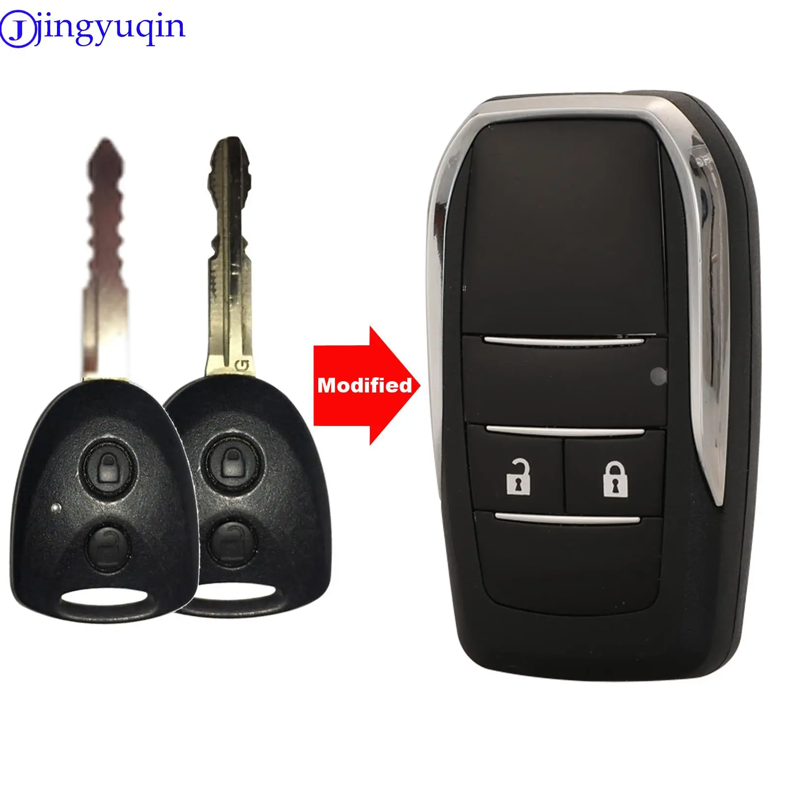 Чехол для ключей jingyuqin для Toyota Avanza Calya Wigo для Daihatsu Xenia Ayla Sigra для Perodua Axia, обновленный модифицированный корпус ключа
