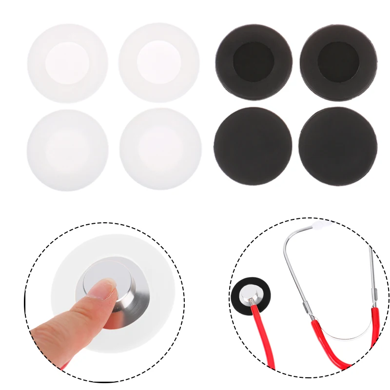 4Pcs Disposable Silicone Stethoscope Cover Head Diaphragm Protector Replacement Parts Accessories 6 Color Sleeve Covers