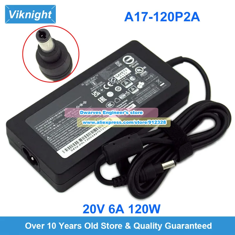 A17-120P2A AC Adapter 20V 6A A120A057Q Charger for Intel NUC 13 ankj5000 Laptop Power Supply 5.5x2.5mm
