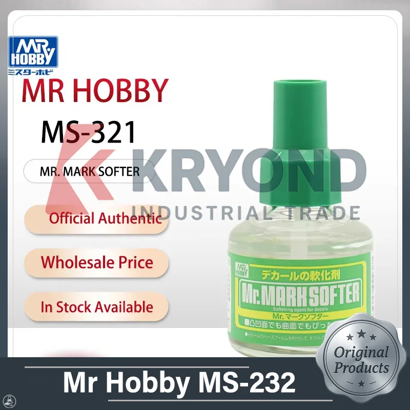 Original Mr Hobby MS 232 MS 231 Mark Setter Mark Softer Professional Model Making Solution for Decal Application Modeling Crafts