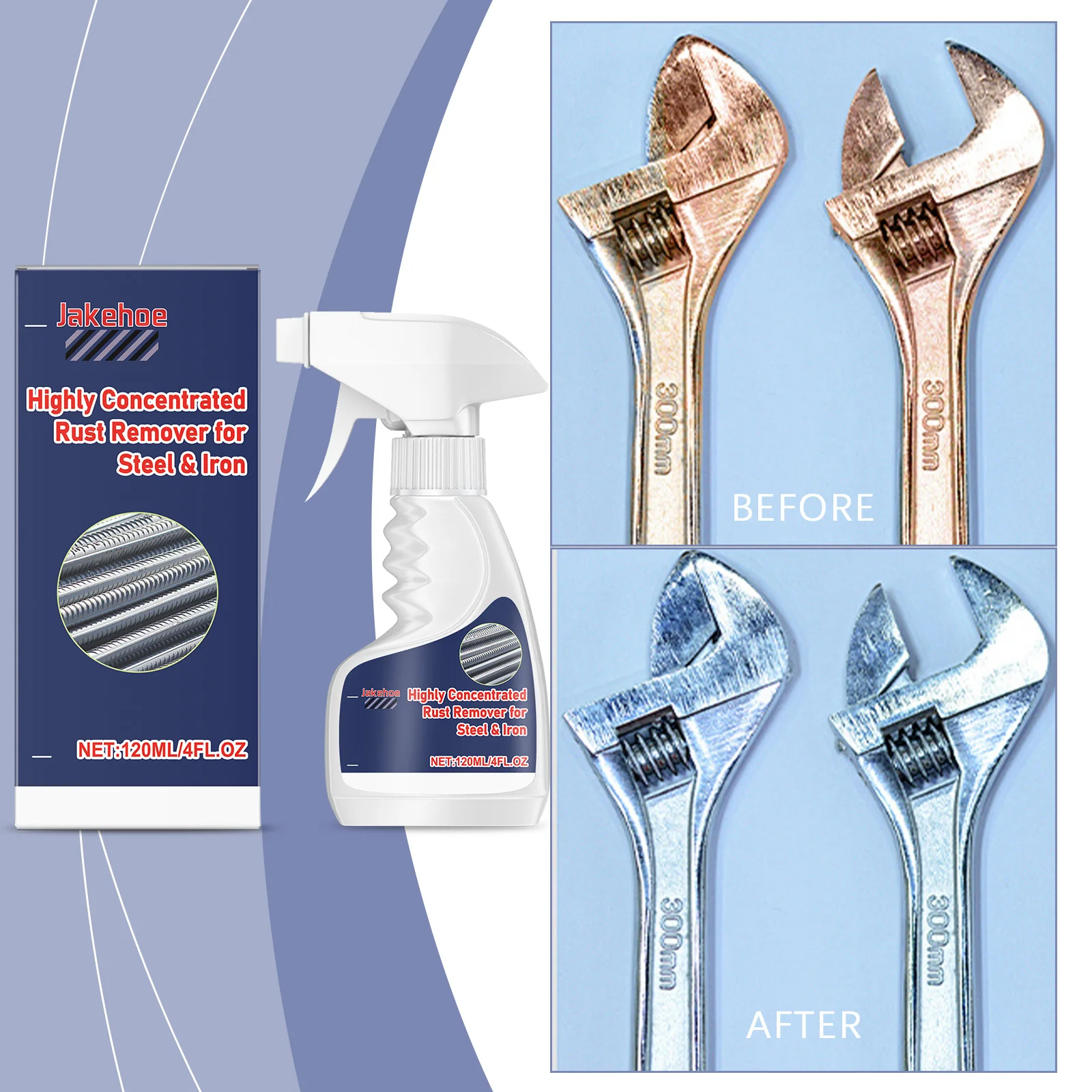 

Средство для удаления ржавчины с нержавеющей стали, быстродействующий растворитель ржавчины, мощное средство для удаления металлической ржавчины, для обслуживания автомобилей