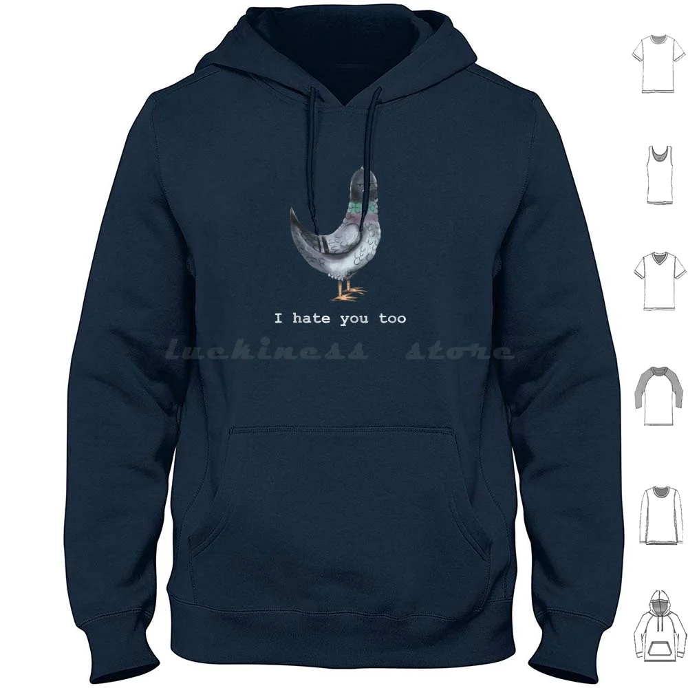 Angry Pigeon Hoodies Long Sleeve Angry Pigeon Angry Pigeon Bird Fly Sky Cloud Hate Animal Funny Cute Cute And Funny