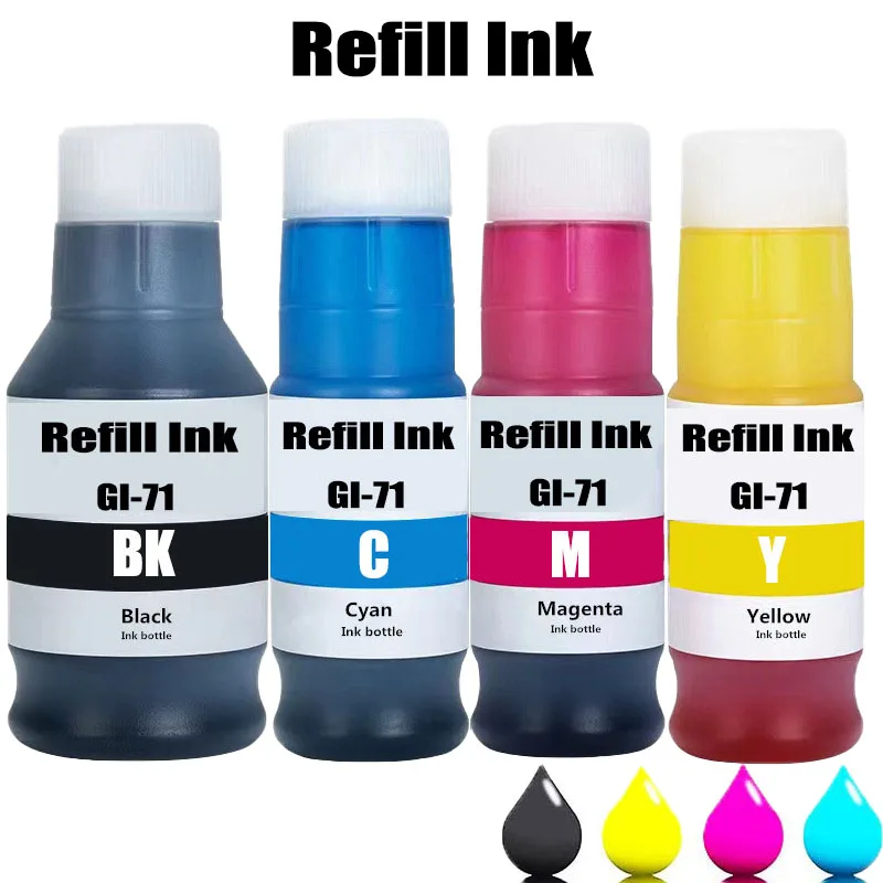 

Refill Dye ink GI-11 GI-41 GI-51 GI-61 GI-71 For Canon PIXMA G1020 G2020 G3020 G3060 G1520 G2520 G2560 G3520 G3560 G3620 printer