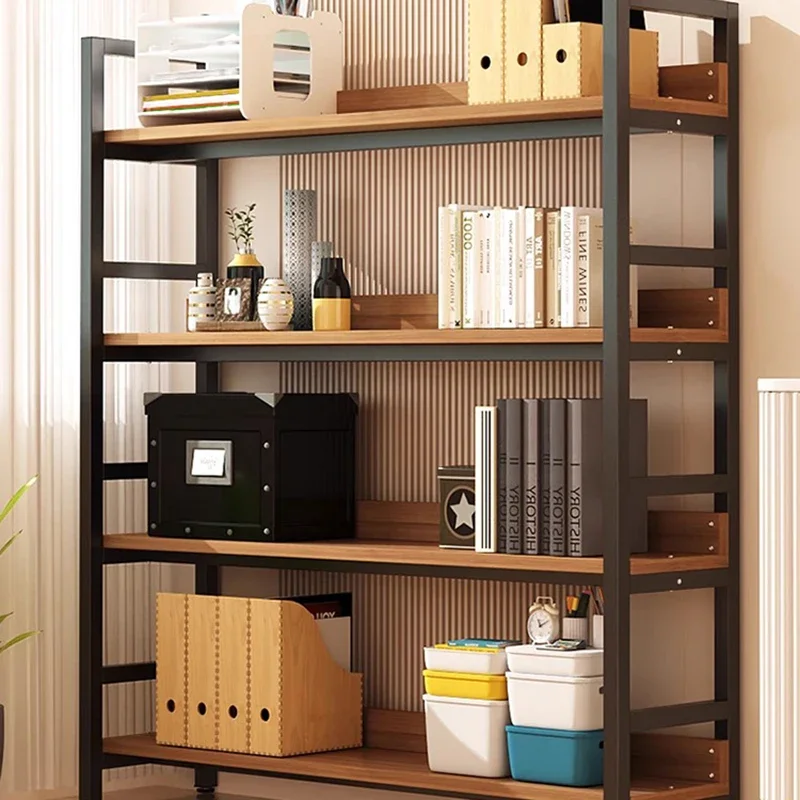 Modern minimalist industrial style, large capacity free combination bookshelf, office magazine storage rack
