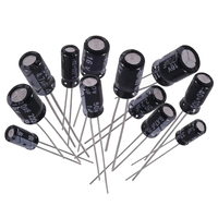 500Pcs 24Values 16-50V 0.1-1000uF Metal Electrolytic Capacitors Low Voltage Capacitor Kit for TV LCD Monitor Radio Stereo Game