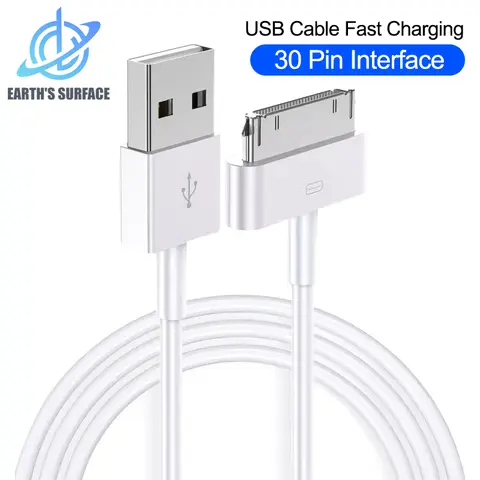 Câble USB 30 broches, Charge rapide pour iPhone 4s 4 3GS 3G iPad 1 2 3 iPod Nano itouch, adaptateur de chargeur 30 broches, cordon de synchronisation de données