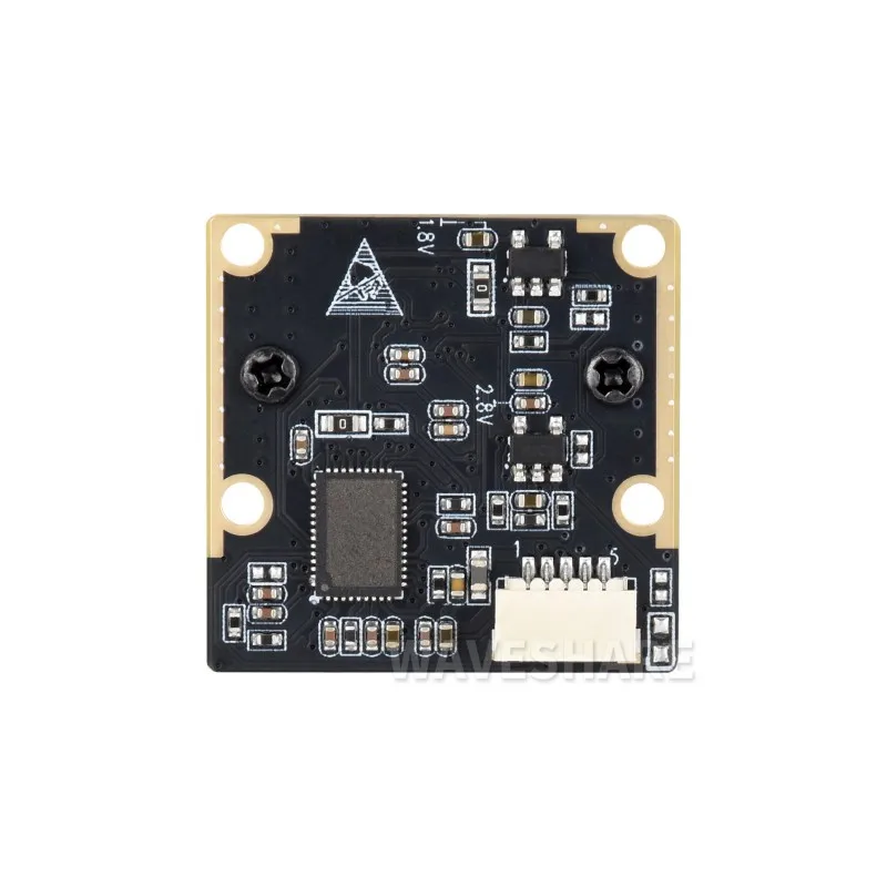 Waveshare OS05A20 5MP USB Camera Module Type B, Supports USB2.0 Port, Onboard Single Microphone, 175° Wide-Angle Lens