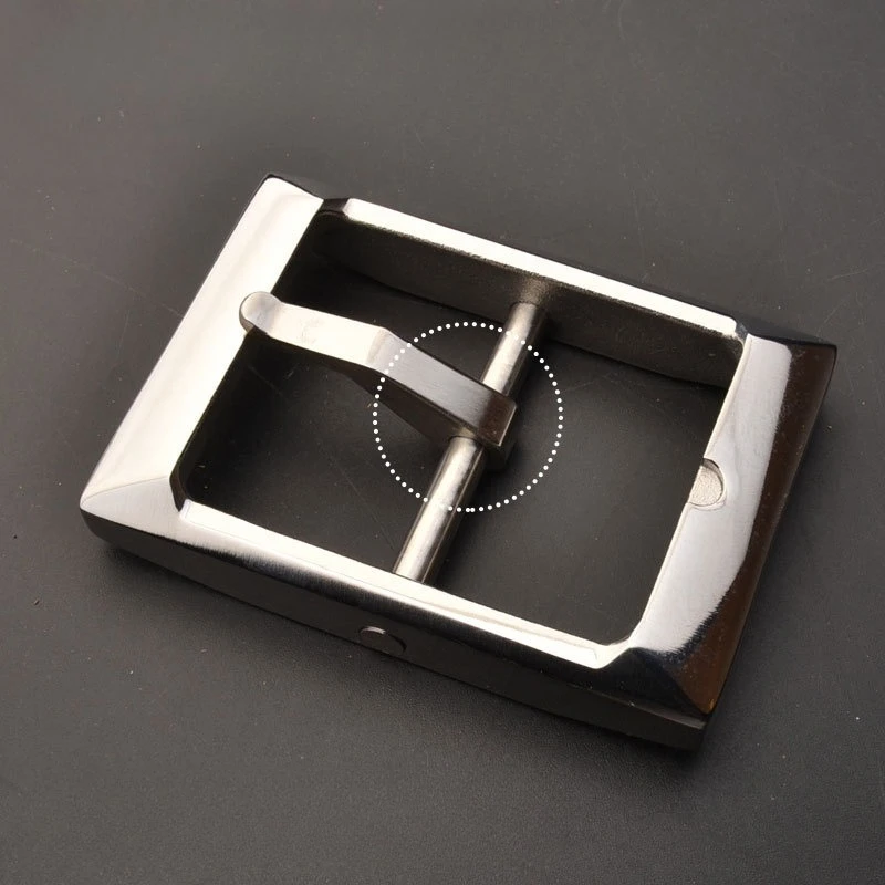 Solid Metal Belt Buckles for Men's Belts Durable Thick Pin 304 Stainless Steel Rectangular Buckles 40mm