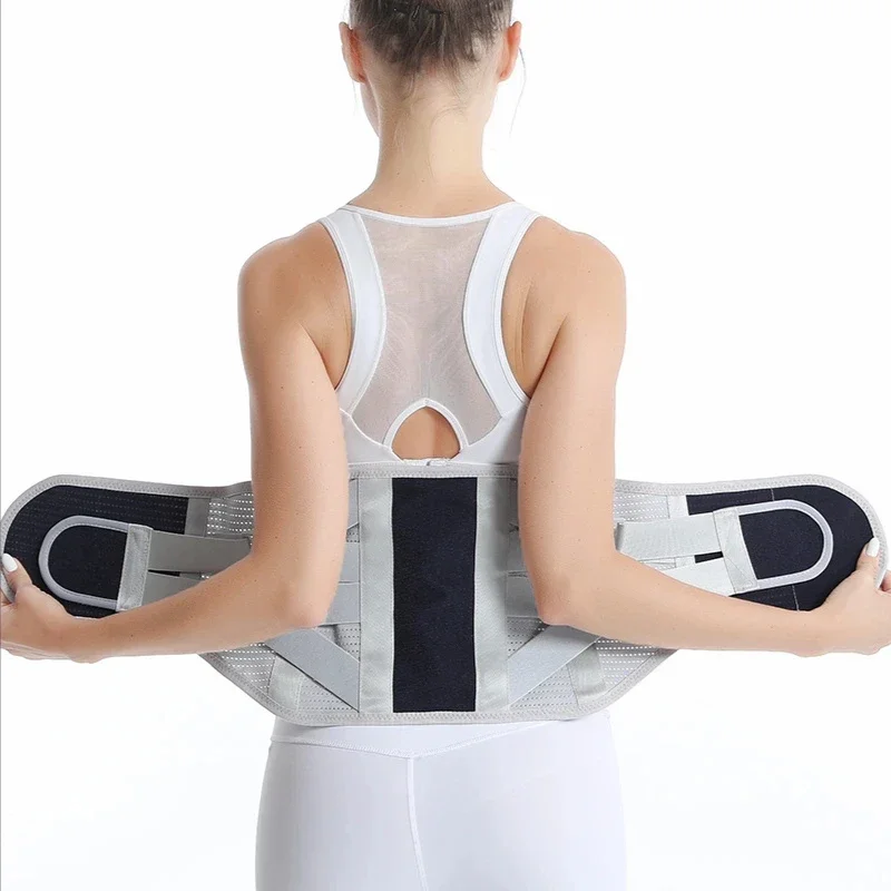 Lower Back Brace Lumbar Support Belt With 5 Steel Plate Supports Breathable Waist Support for Herniated Disc Sciatica Scoliosis