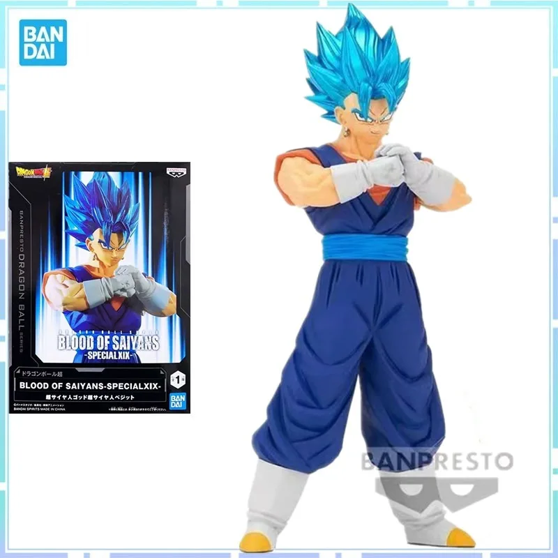 Bandai Original Banpresto Anime Dragon Ball Z SSGSS Vegetto super saiyan god PVC Action Figures Collection Model Ornament Toy