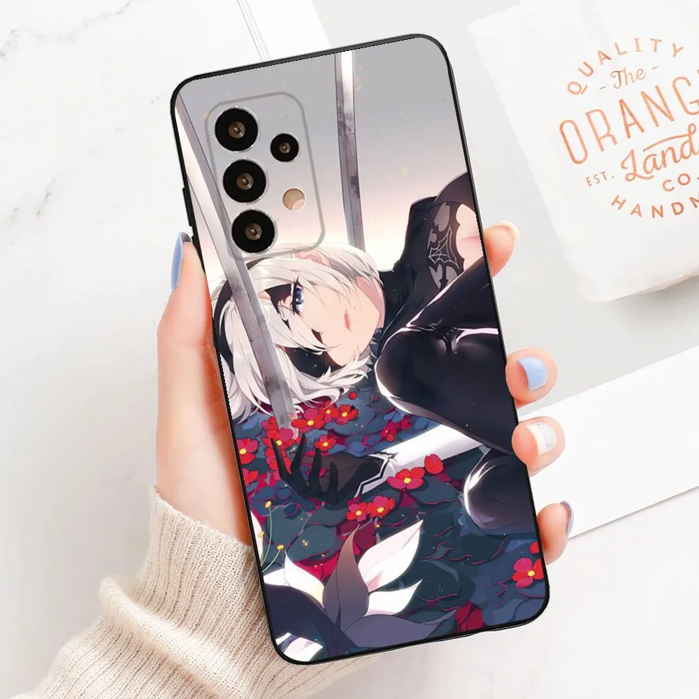 2B N-Nier A-Automata Phone Case For Samsung Galaxy A13,A21s,A22,A31,A32,A52,A53,A71,A80,A91 Soft Black Cover