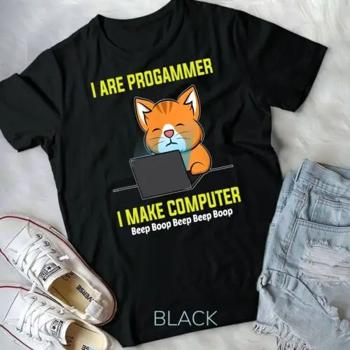 I Are Programmer I Make Computer Beep Boop Cat T-Shirt Unisex T-shirt