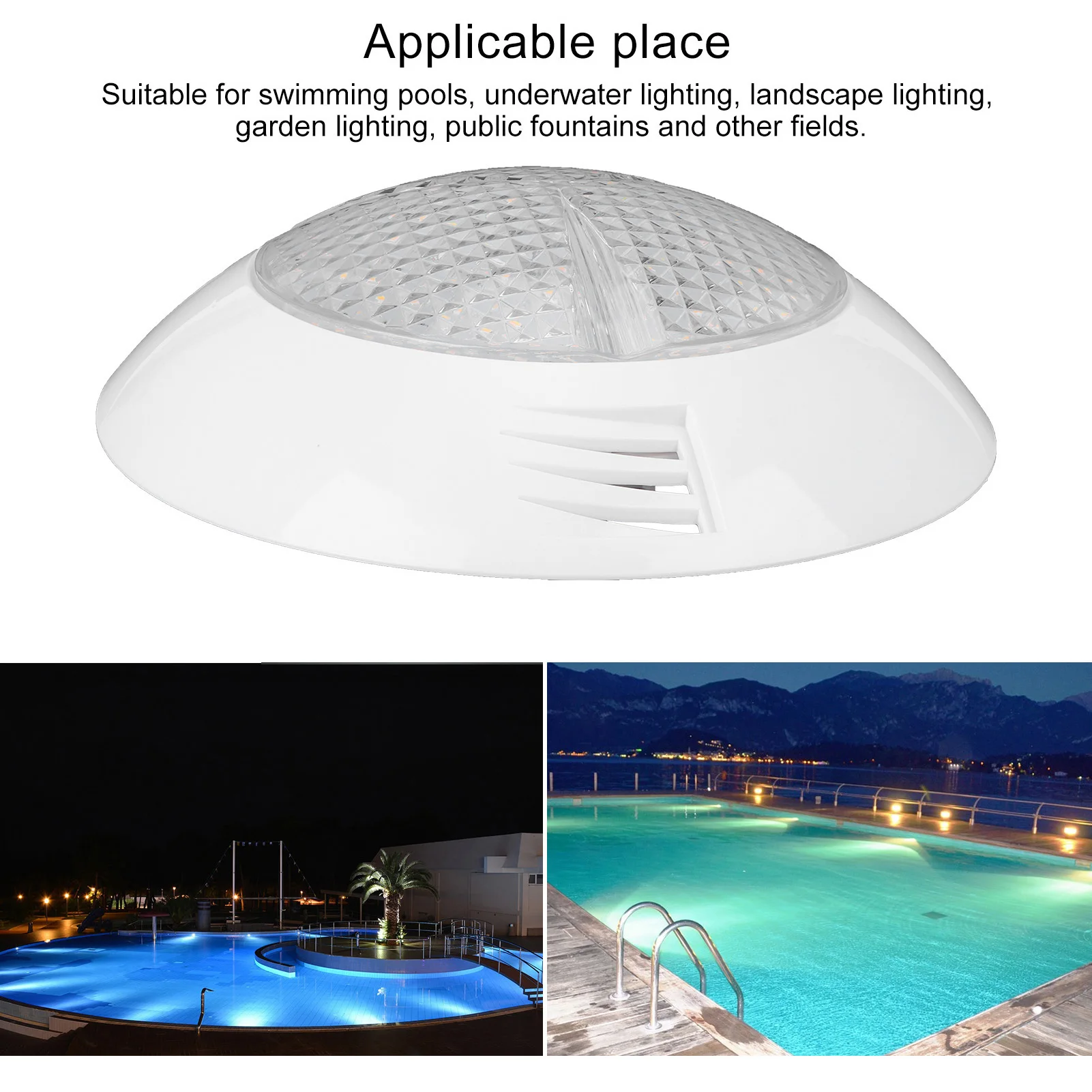 160LED Swimming Pool Light 18W AC12V Pool Light Underwater LED Lights IP68 Inground Swimming Pool Light