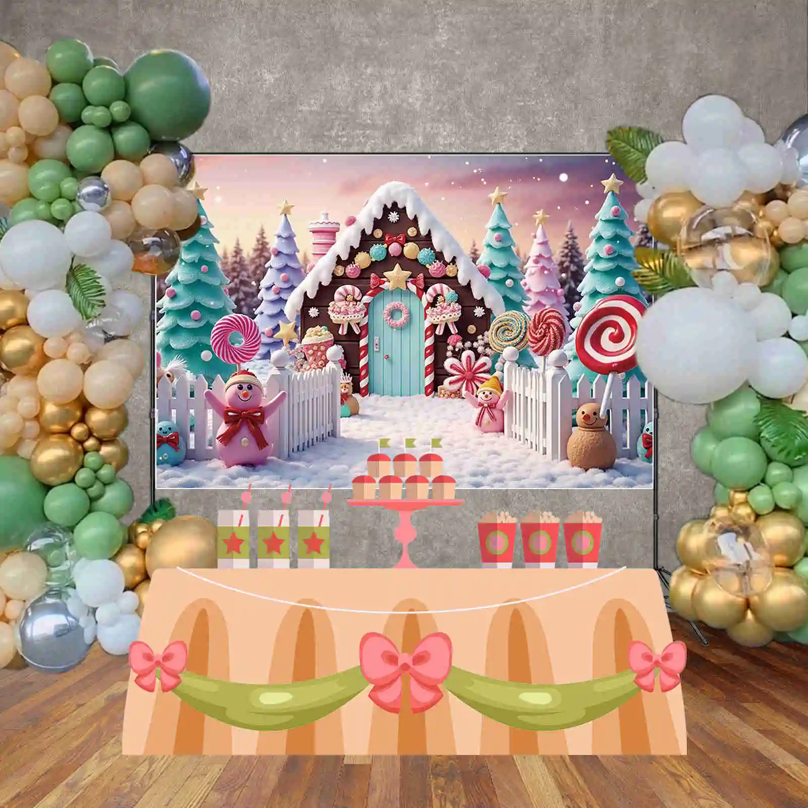 MOON.QG Fondo fotográfico de Navidad para bebé, árbol de Navidad de Año Nuevo, telón de fondo para exteriores, accesorios para sesión de fotos de estudio fotográfico para niños, caída trasera