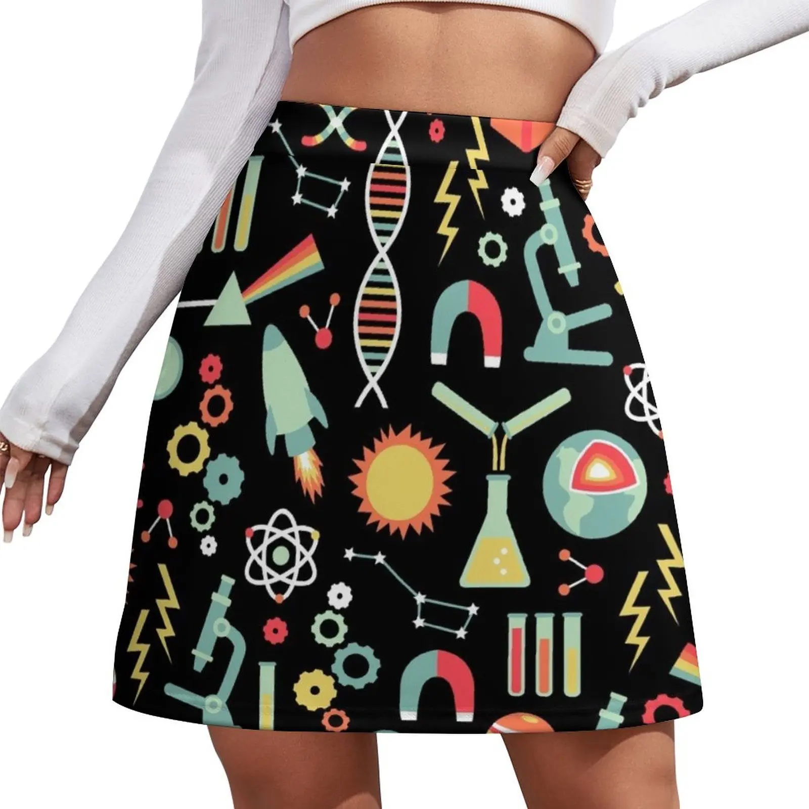 Science Studies Mini Skirt luxury clothes women Women's dress