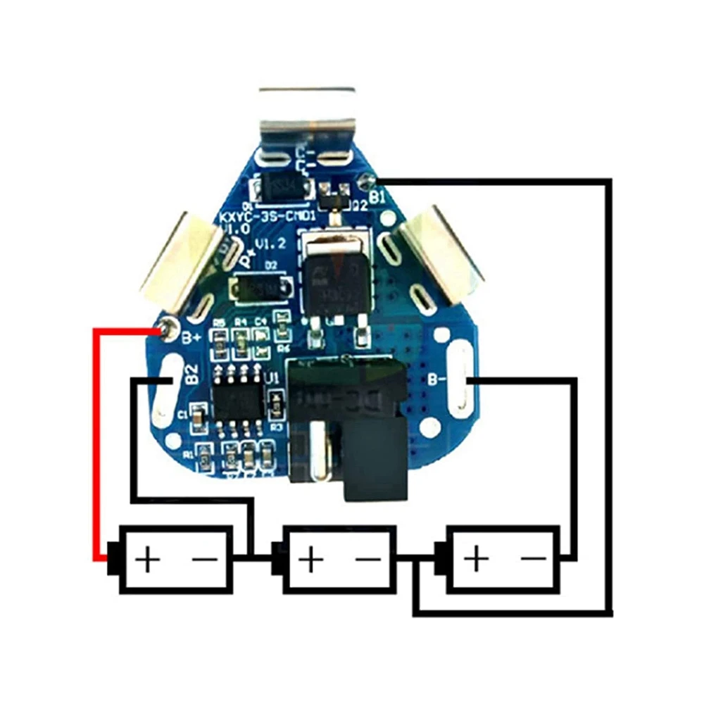 전기 드릴용 18650 리튬 이온 배터리, PCB 보호 보드, 배터리 이퀄라이저 보드, 3S 12.6V 6A BMS, 2 개