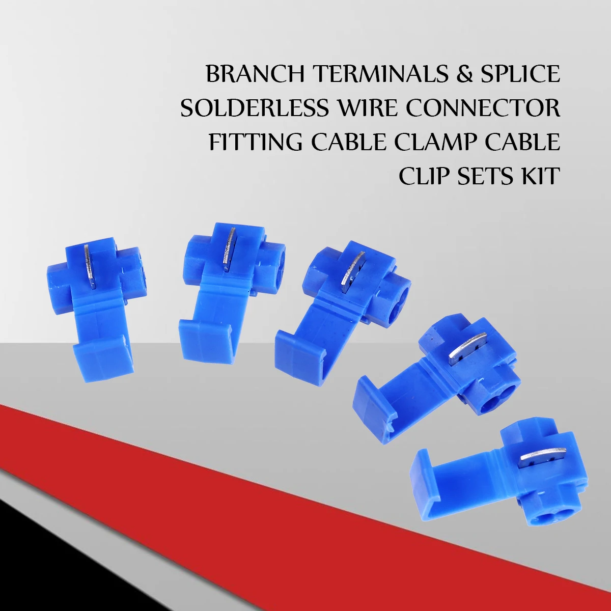 

100Pcs Branch Wire Connector Set Solderless Quick Flexible Electrical Splice Clamp Clip Kit for Automotive Installation