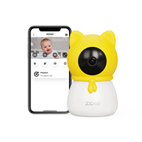 ZOSI C516 2.5K 4MP Plug-in PT Wireless Security Indoor Camera with Cry Detection, Virtual Fence,2.4/5GHz WiFi Smart Baby Monitor