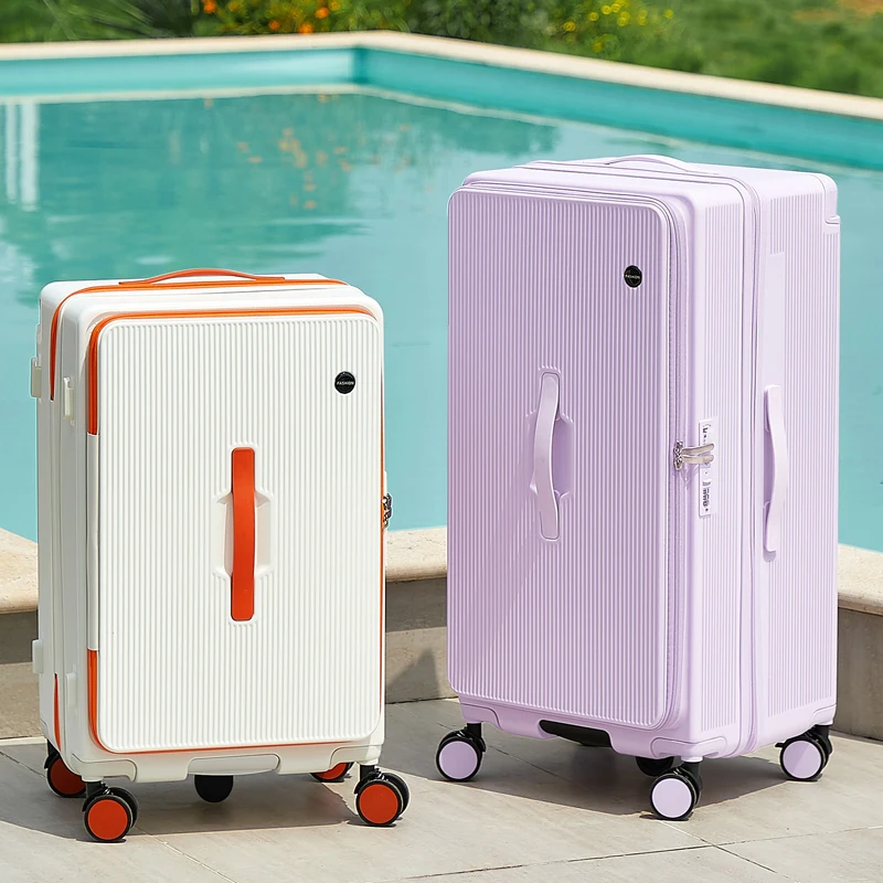 Thickened 28/30/32-Inch Large Size Suitcase Side-opening Lid Brake Five Wheel Travel Luggage 2026 NEW Wide Tie Rod Password Box
