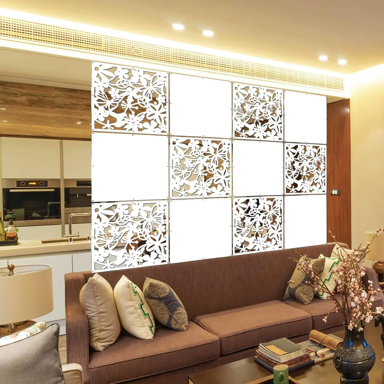 High Quality Hanging Room Divider Hanging Screen Decor Decorative No Glue Room Decoration Hanging Decoration Dining Room