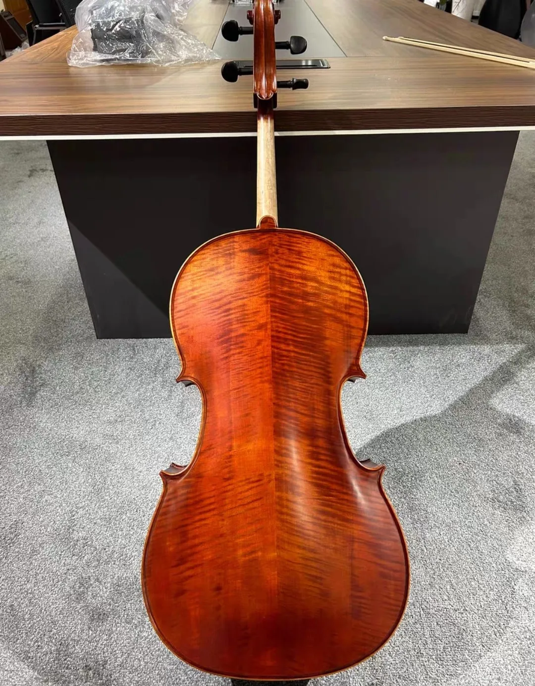 Natural striped maple backboard solid wood Cello 4/4 Spruce panel student cello stringed instrument professional violoncello