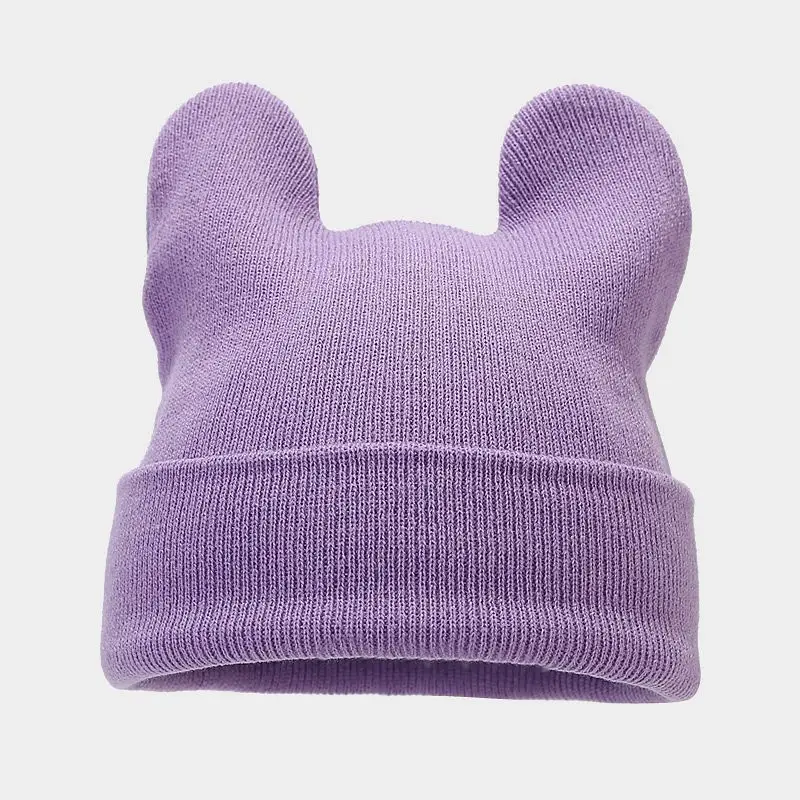 2023 Cute Cartoon Solid Color Knitted Beanies Hats Autumn Winter Women Men Fashion Cap Keep Warm Street Hip Hop Outdoor