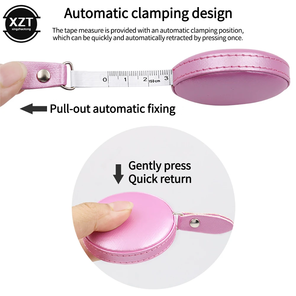 Creative 150cm 60 "Portable Retractable Ruler Tape Measures Height Children Ruler Centimeter Inch Roll Tape