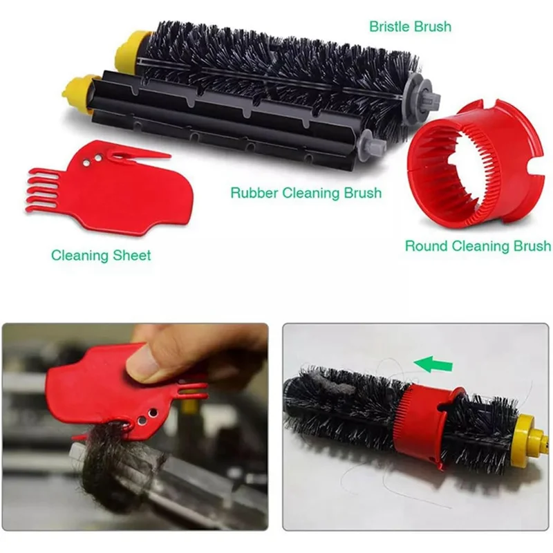 ABBK-Kit Suku Cadang Pengganti untuk Irobot Roomba 600 Seri 595 610 614 618 620 630 640 650 660 680 685 690 692 694 695 Vakum