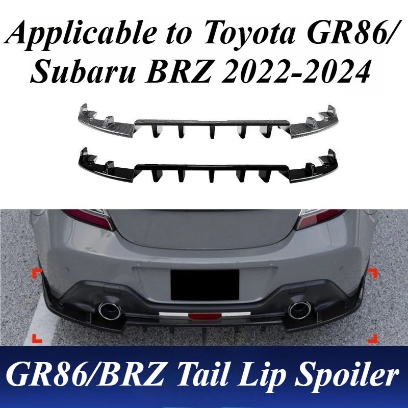 

For JDM 86 BRZ 2022-2024 Rear Bumper Lip Diffuser Rear Valance Rear Under Spoiler Body Kit Gloss Black Polypropylene Car Styling