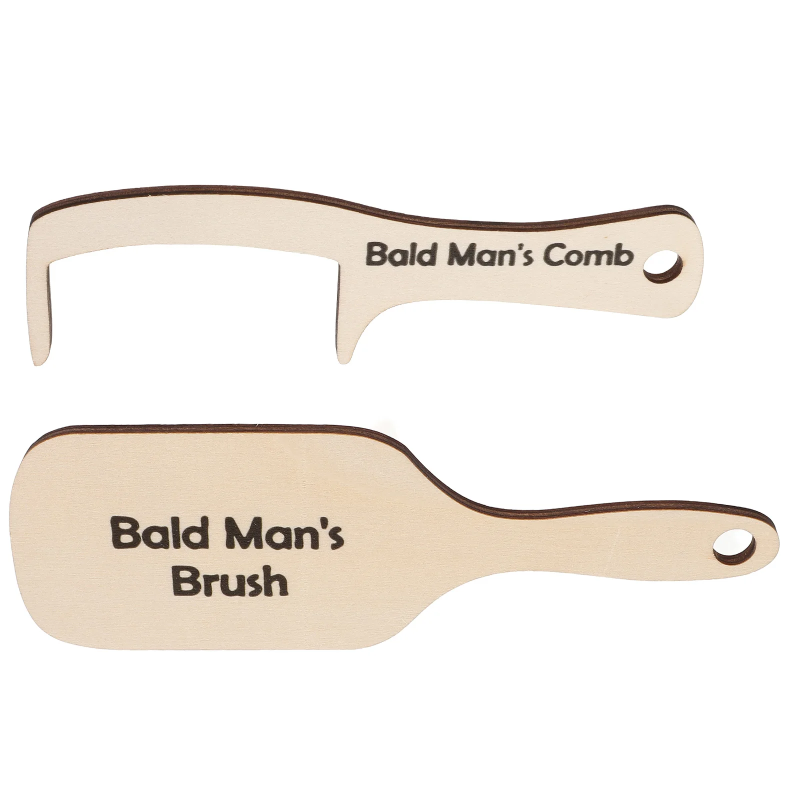 

2PCS Bald Comb Wooden Funny Giant Mens Hair Styling Beard Combs For Men Bold Brush Valentine Party Prop