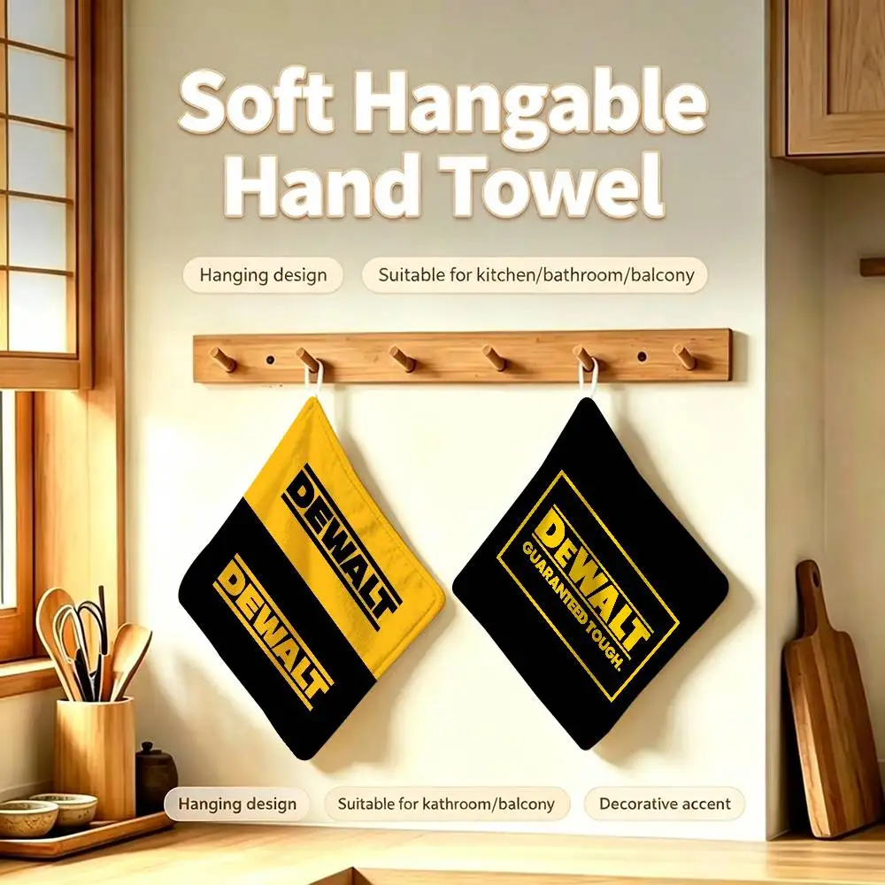 Tool Box Anime Polyester Hanging Kitchen Hand Towel Durable Wear Resistant D-DeWalt Versatile Use Throughout Home