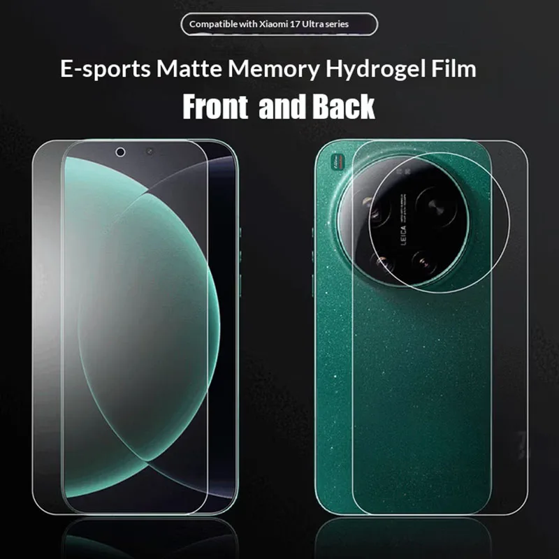 Vorder- und Rückseite Vollständige Abdeckung Matte Hydrogel-Folie für Xiaomi 17 Ultra Klarer Weicher Displayschutz für Xiaomi 17 Ultra TPU-Folie
