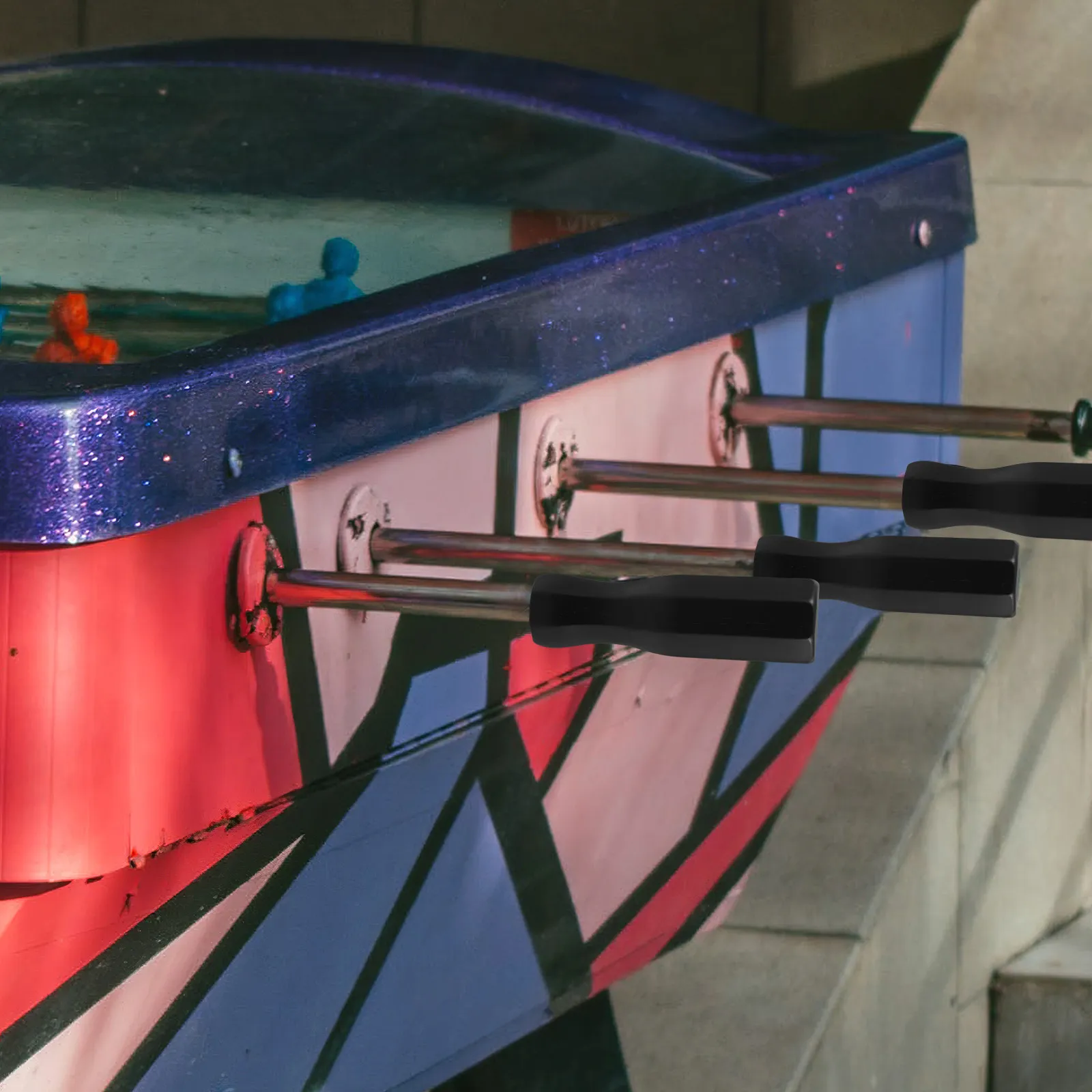 

Сменные деревянные ручки для футбольного стола, 4 штуки, с нескользящим покрытием, легко устанавливаемые, для стола для настольного футбола