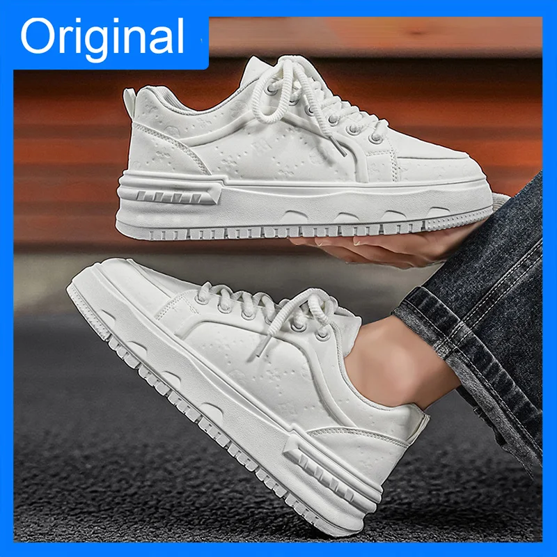 

Мужские повседневные туфли 2026: осенние, на толстой подошве, комфортные, нескользящие, новые, низкие, простые, кожаные, универсальные, износостойкие, молодежные