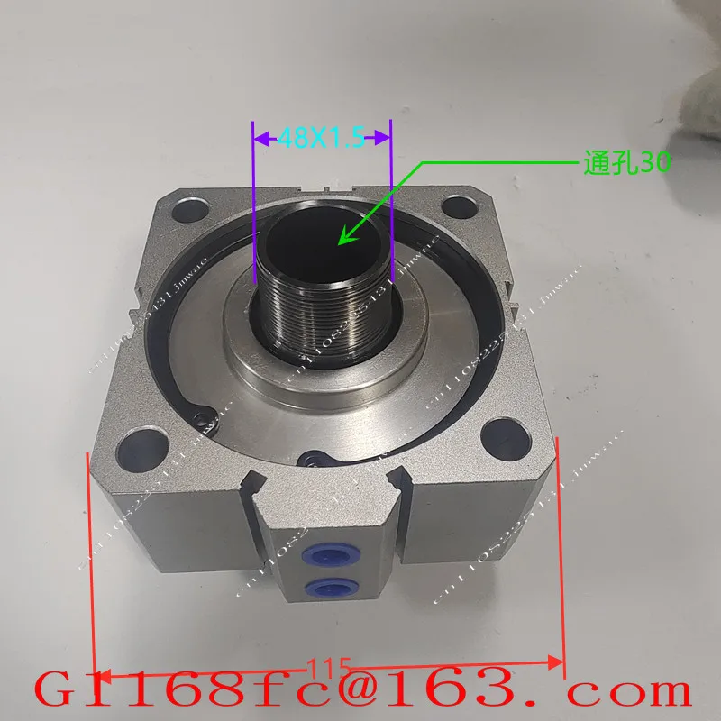 Suitable for SD Thin Through-hole Cylinder Pneumatic Clamp Seat 100X5 Fixture Cylinder M48X1.5 M37X1.5