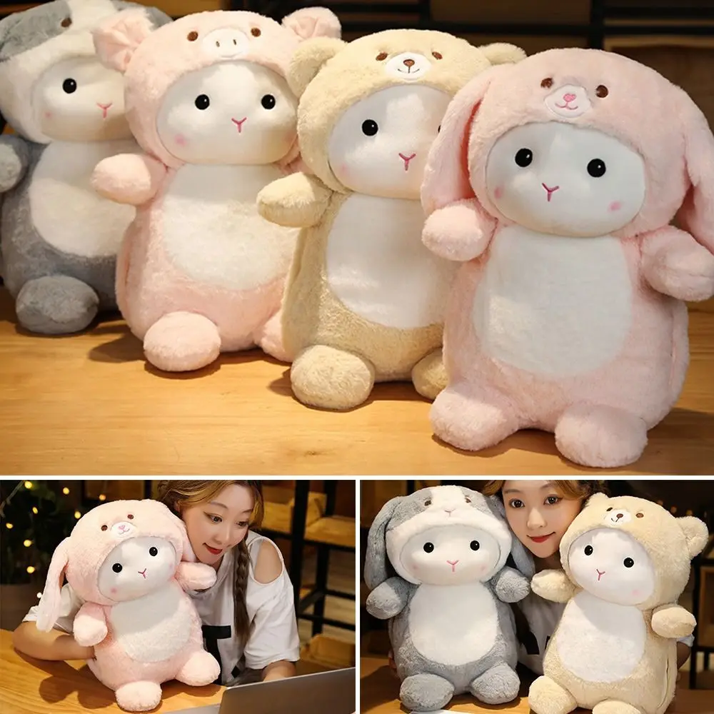 Funny Gifts Plush Winter Hand Warmer with Pocket Cartoon Plush Toys Kawaii Soft Animal Pig Rabbit