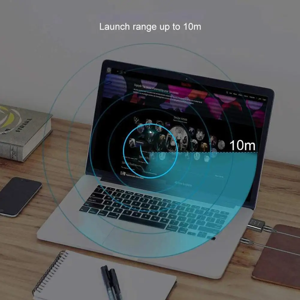 USB 2,0 Compatible con Bluetooth V5.0 para PC Dongle Adaptador ratón inalámbrico Keyborad receptor de Audio de música transmisor USB E8E4