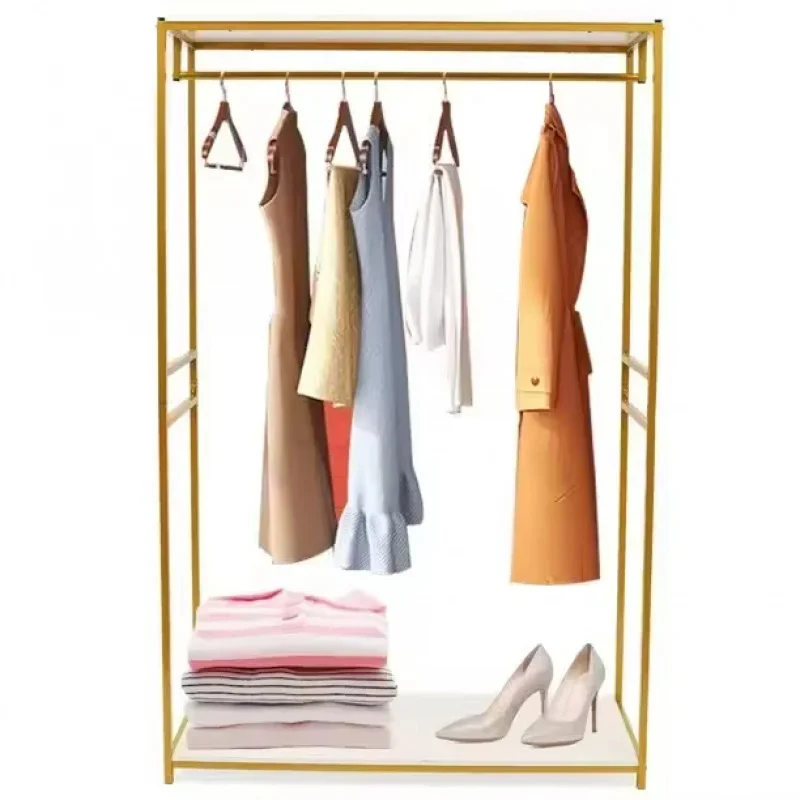 custom.CANGFAN-C1 CE Certified Standing Modern Clothes Rack Heavy Duty Metal Powder Coated Display Shelf Adjustable Heig