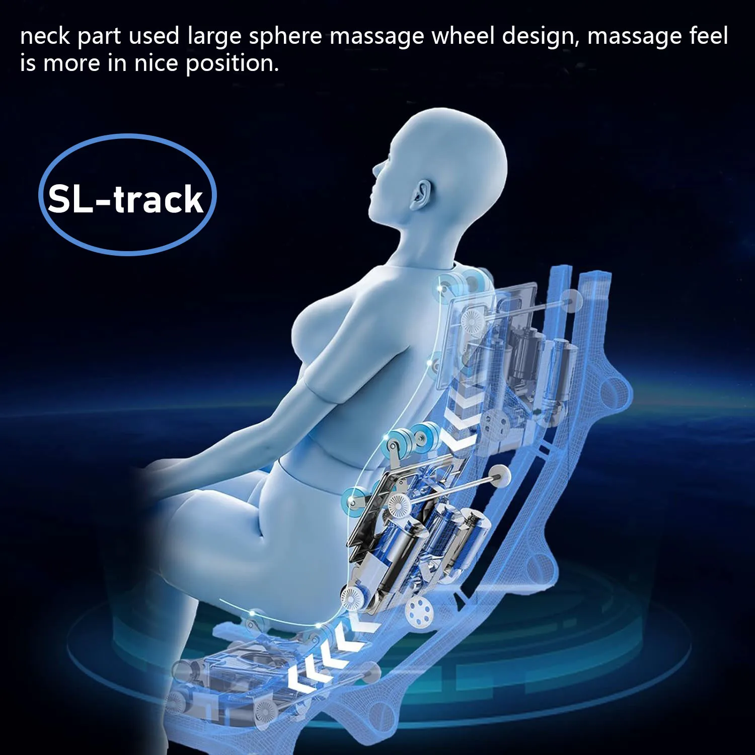 1year Warranty SL 4D motor-massage manipulator-Space Saver Design Zero Gravity Multifunction Heating Massage for Home Office