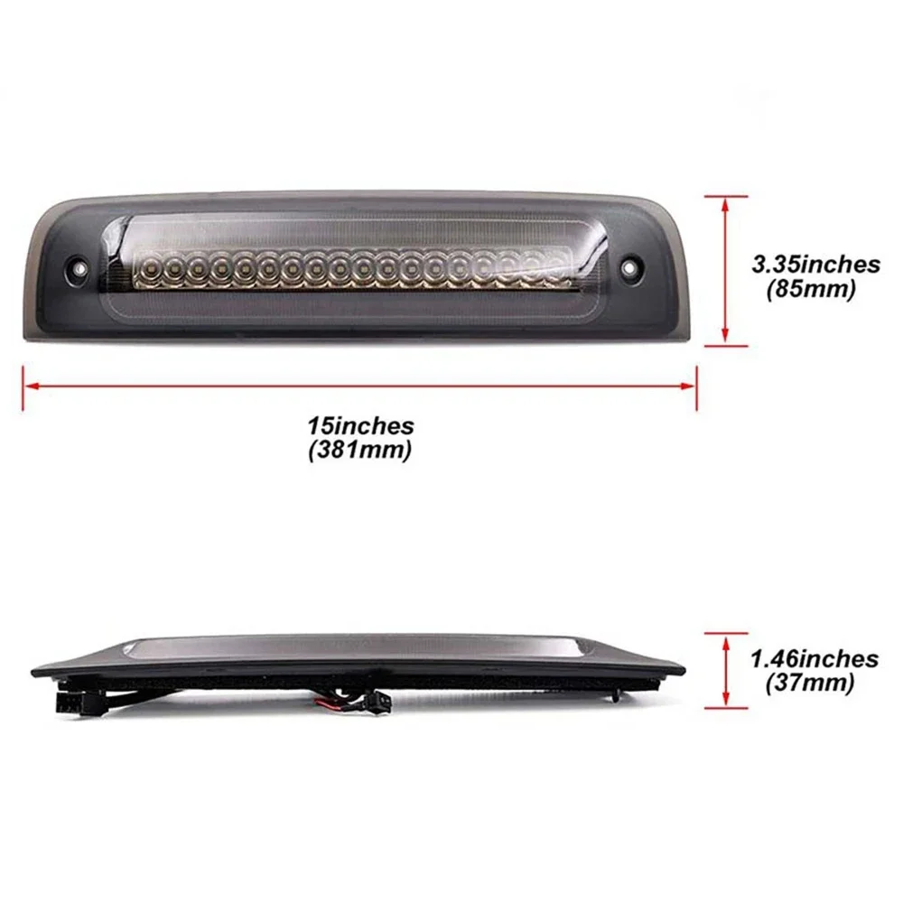 Car LED 3rd Third High Level Brake Light Housing for Dodge Ram 1500 2500 2002-2009 2010-2018 Additional Brake Lights 1298202466