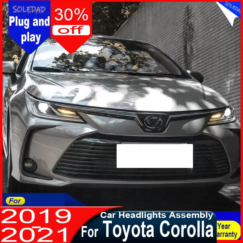 Car headlights For Toyota Corolla 2019-2021 Headlights DRL Hella LED Bi Xenon Bulb Fog Lights Car Accessory Head Lamp