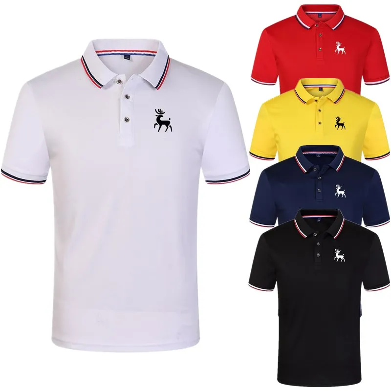 Fashion Light Business Casual Short Sleeve Polo Shirt Men\'s Casual Short Sleeve Top