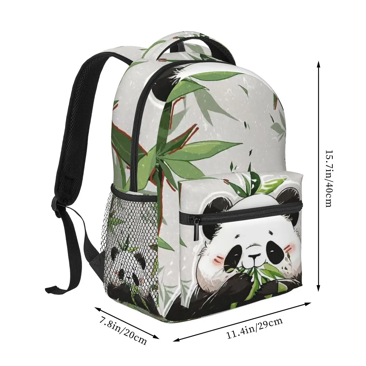 Cute Panda Eating Bamboo Leaves Backpack Hot Sale Daypack Large Capacity Children BookBag School Bag Shoulder Bags for Men Women