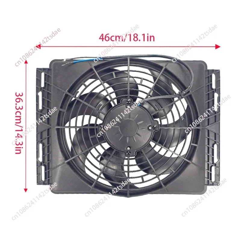 14 * 18 electronic fan 12V24v car air conditioner fan water tank cooling fan replacement refrigerated car dedicated 120W