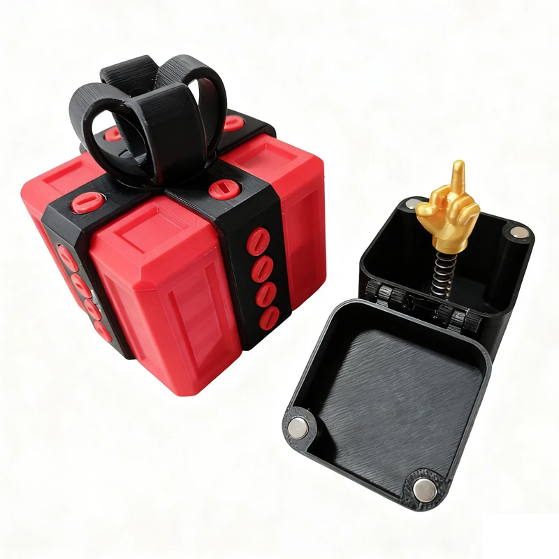 

Christmas Gift Funny Prank Gift Middle Finger Novelty Adult Toy Surprise Box Pop Up With Screws Annoying Present Decoration