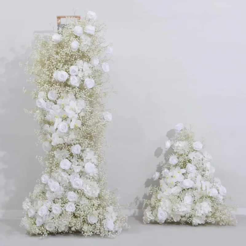 

High Quality Silk Artificial Flowers Babys Breath Flower Runner Row Backdrop for Wedding Decorations SH1104