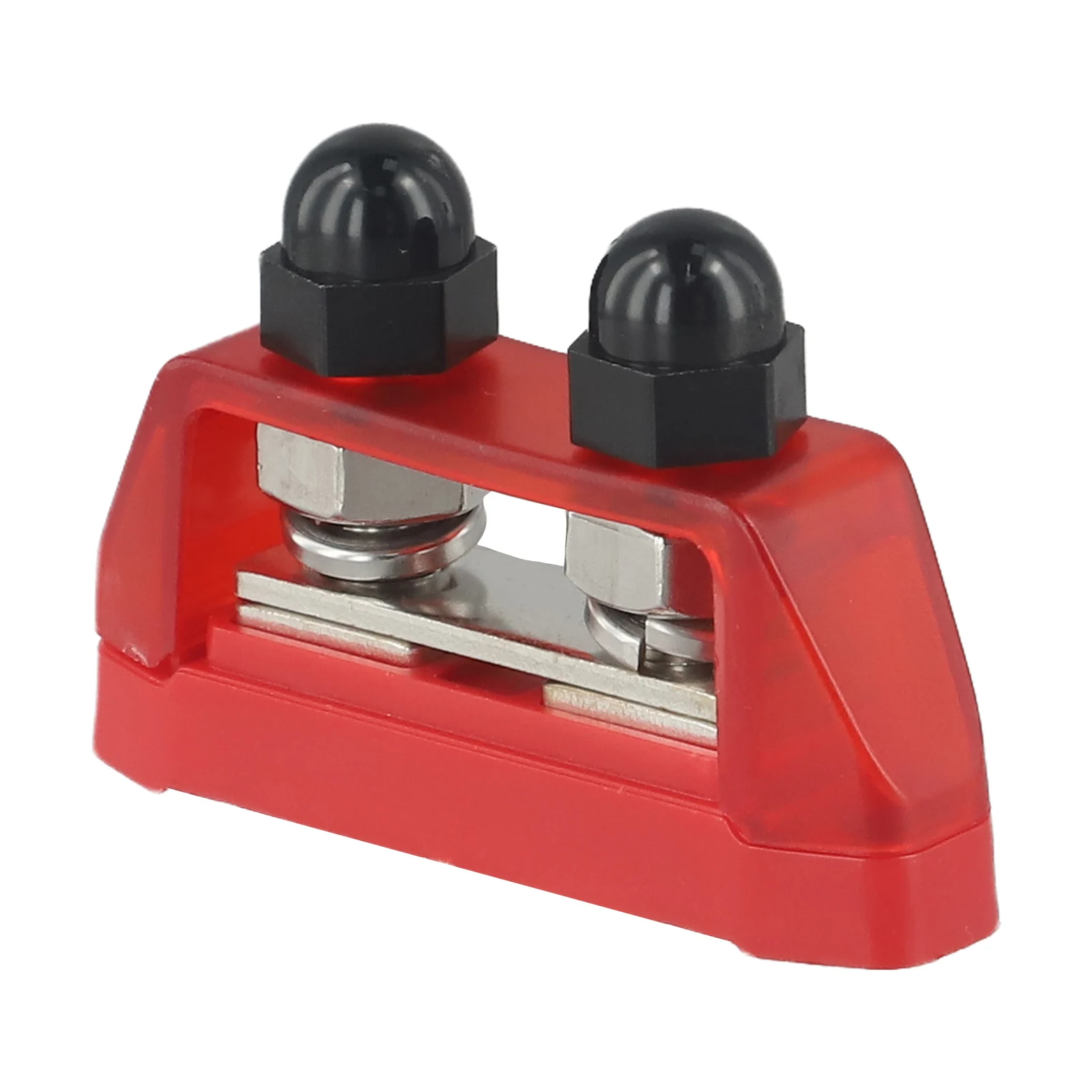 

12V Busbar Terminal M10 Power Terminal 200A with Brass Contact and Removable Cover for Secure Wiring in Vehicles and Marine Use