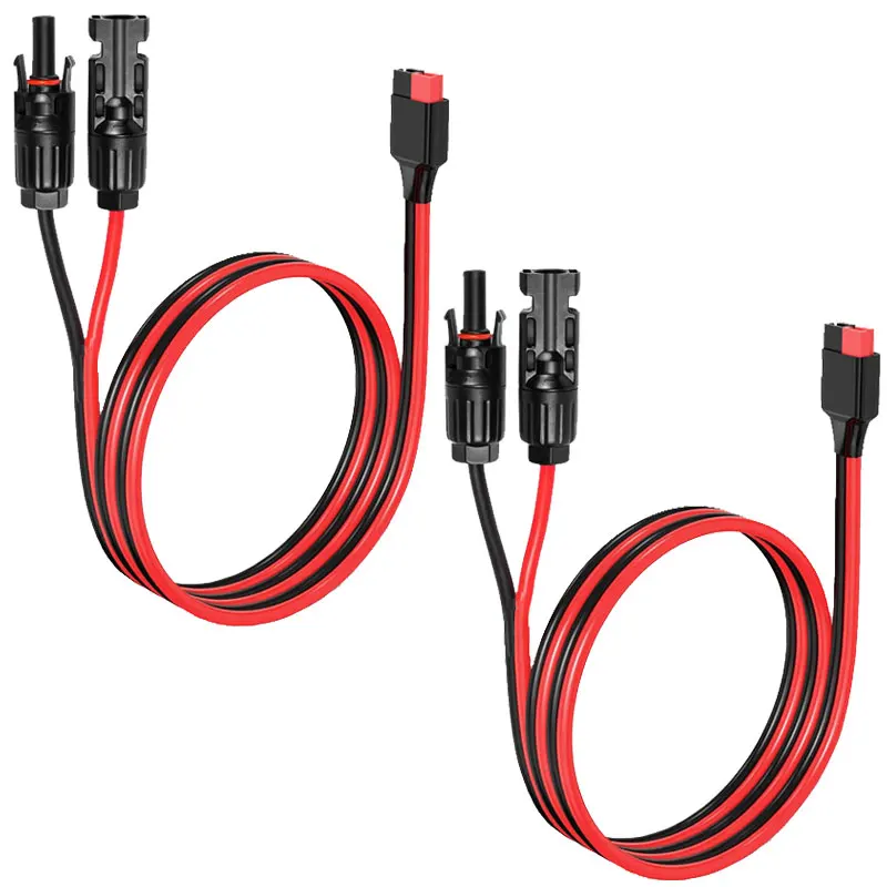 10AWG 0.6m/2Ft Solar Cable for Jackery/Goal Zero/GRECELL/EBL/VTOMAN